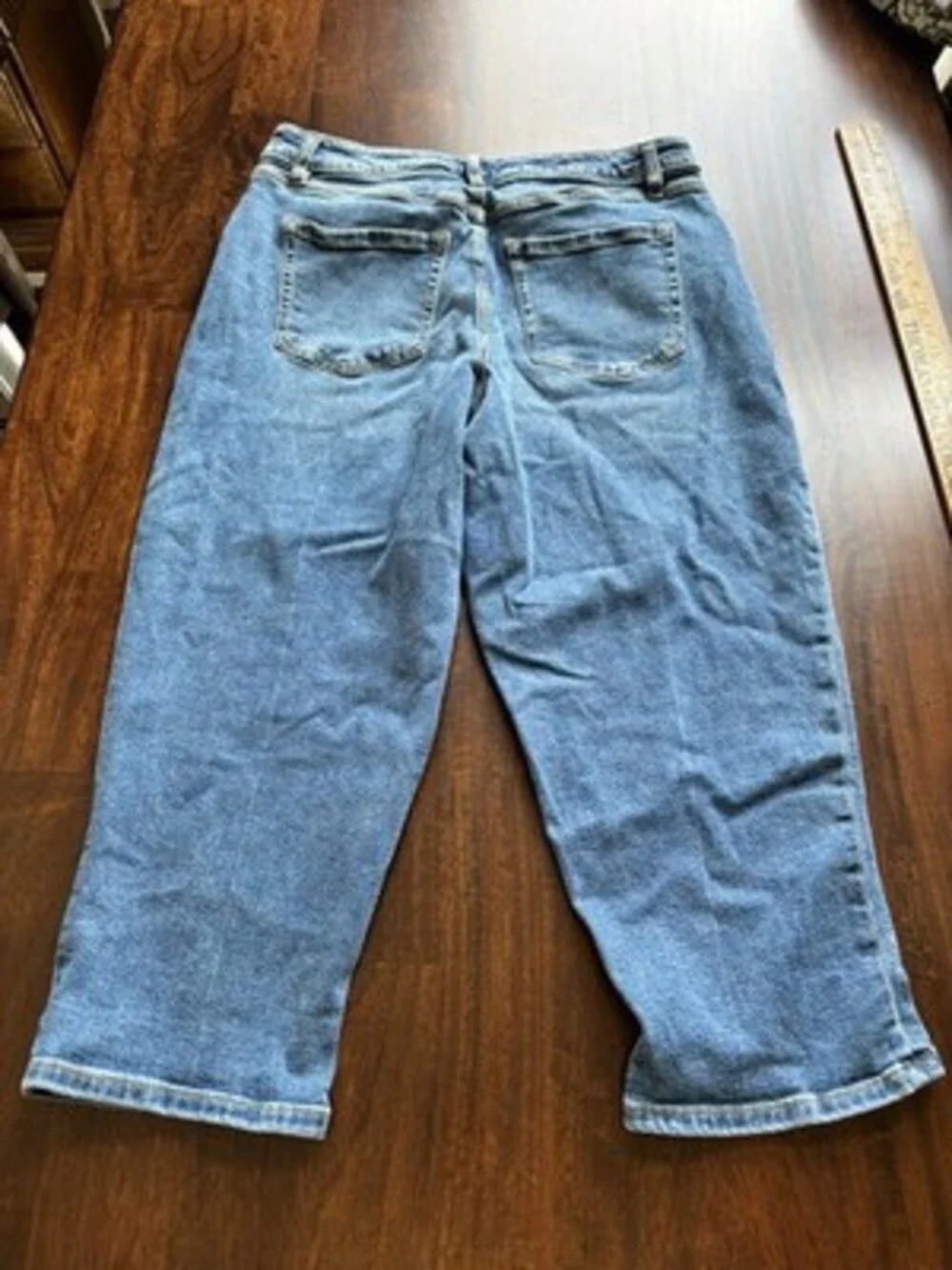 Lane Bryant Denim Mid-rise Boyfriend Capris Sz 14